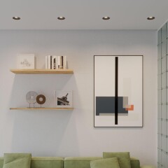 Novotech ECLAT 359887 Черный встраиваемый светильник диаметром 82мм, с CCT переключателем цветовой температуры LED 10Вт 840Лм CRI≥90 UGR≤16 45° 3000-4000-6000К IP20 220V (коэффициент пульсации<1%)