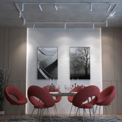 Трехжильный однофазный трековый светодиодный светильник Novotech NAIL 359028 1105лм 5W-9W-13Вт