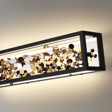 5065/23WL L-VISION ODL24 393 черный/золото/металл/металл Настенный светильник LED 1*23W 4000K BILD