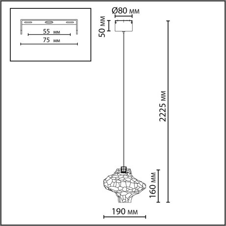  Подвес LED x 3W 4000K ORDI 5108/3L