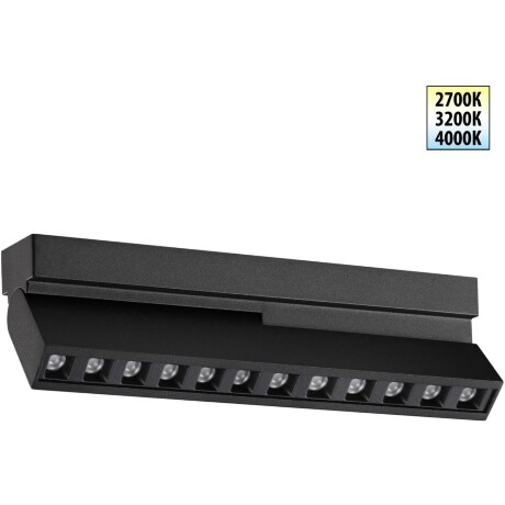 Novotech EOS 359760 Черный накладной поворотный светодиодный светильник книжка шириной 20см, глазковые светодиоды, CCT перекл. цветовой температуры на драйвере, LED 12Вт 540Лм CRI90 26° 2700;3200;4000К IP20 220В, коэф. пультсации < 1%