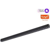 359935 Черный трековый линейный SMART светильник 65см (токопроводящий), пульт ДУ/Tuya Smart Life/Алиса 3000-6000К 220В 30Вт 24° 1950Лм CRI90 Novotech VECTOR