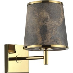 5064/1W MODERN ODL24 405 античн.бронза/серо-беж./металл/натур.камен.&quot;шпон&quot; Бра E27 LED 1*10W BERGI