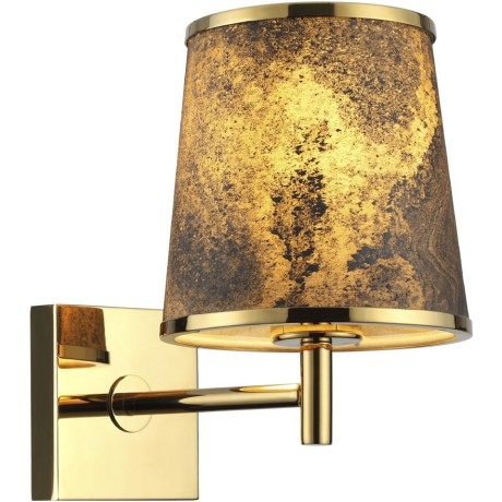 5064/1W MODERN ODL24 405 античн.бронза/серо-беж./металл/натур.камен."шпон" Бра E27 LED 1*10W BERGI