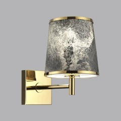 5064/1W MODERN ODL24 405 античн.бронза/серо-беж./металл/натур.камен.&quot;шпон&quot; Бра E27 LED 1*10W BERGI