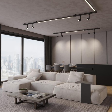 359376 Светодиодный модульный трековый светильник SMART (TUYA, Алиса, Bluetooth, Wi-Fi) Novotech Glat CRI90+ 3000-6000К 1120Лм 36° 14W