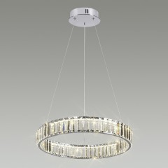 Люстра подвесная кольцевая хрустальная Odeon Light LED 30W 4000K 3570Лм VEKIA 4930/30L