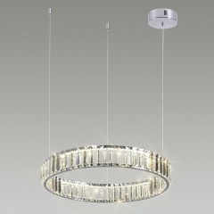 Люстра подвесная кольцевая хрустальная Odeon Light LED 30W 4000K 3570Лм VEKIA 4930/30L