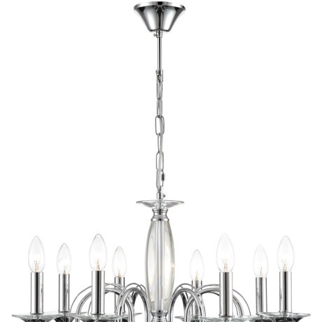 8032/8 CLASSI LN24 хром, металл/хрусталь Люстра подвесная Е14 8*40W 220V LAOKA