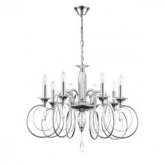 8032/8 CLASSI LN24 хром, металл/хрусталь Люстра подвесная Е14 8*40W 220V LAOKA