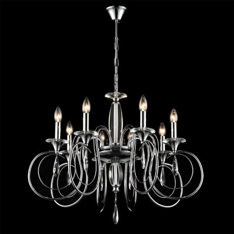 8032/8 CLASSI LN24 хром, металл/хрусталь Люстра подвесная Е14 8*40W 220V LAOKA