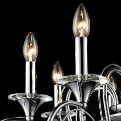 8032/8 CLASSI LN24 хром, металл/хрусталь Люстра подвесная Е14 8*40W 220V LAOKA