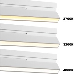 Novotech EOS 359768 Белый накладной поворотный светодиодный светильник книжка, шириной 10см, с матовым белым рассеивателем, CCT перекл. цветовой температуры на драйвере, LED 6Вт 297Лм CRI90 120° 2700;3200;4000К IP20 220В, коэф. пультсации < 1%