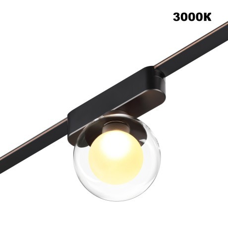 359474 Трековый ременный светодиодный SMART светильник c доп. механическим перекл. цветности Novotech EASY CRI90+ 3000-6000К 170Лм 80° 6W TUYA, Алиса, Wi-Fi