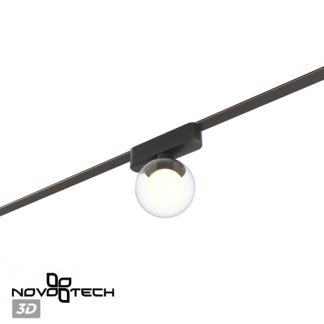 359474 Трековый ременный светодиодный SMART светильник c доп. механическим перекл. цветности Novotech EASY CRI90+ 3000-6000К 170Лм 80° 6W TUYA, Алиса, Wi-Fi