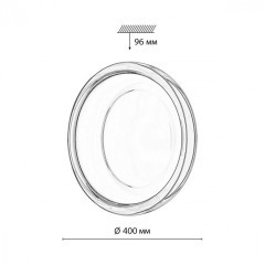 Светильник LED 48Вт 3000/4000/6000К D400 IP43 Sonex CCT PORTMAN 7778/DLN
