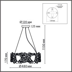 6582/6 NEOCLASSI LN24 золотой/прозрачный, золотой металл/стекло, металл Люстра подвесная E14 6*40W 220V QUEENY