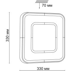 3047/CLN TAN SN 224 Светильник пластик/белый/черный LED 36Вт 4000К 330х330 IP43 ARTI