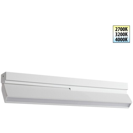 Novotech EOS 359770 Белый накладной поворотный светодиодный светильник книжка, шириной 30см, с матовым белым рассеивателем, CCT перекл. цветовой температуры на драйвере, LED 18Вт 970Лм CRI90 120° 2700;3200;4000К IP20 220В, коэф. пультсации < 1%