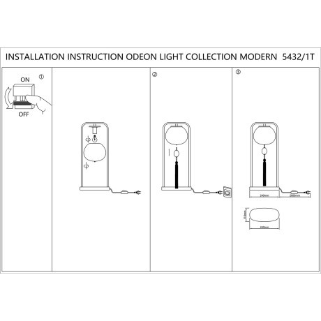 Настольная лампа E14 1*40W FIOLENT 5432/1T