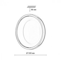Светильник LED 76Вт 3000/4000/6000К D500 IP43 Sonex CCT PORTMAN 7778/ELN
