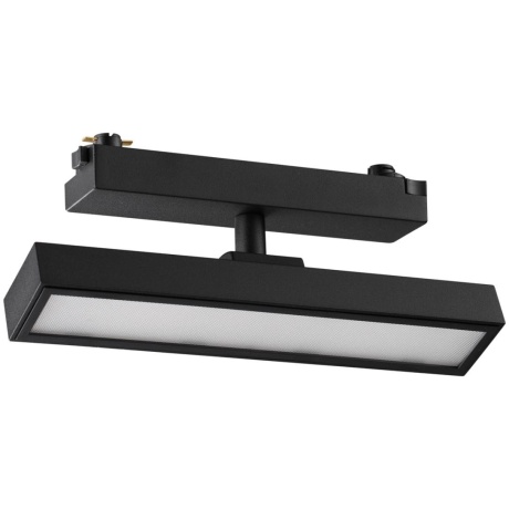 Novotech STRATUS 359771 Черный однофазный двужильный трековый светодиодный светильник, линейный 20см, поворотный, CCT перекл. цветовой температуры, LED 12Вт 797Лм 2700;3200;4000К CRI90 105° IP20 220В, коэф. пульсации < 1%