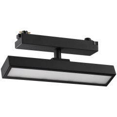 Novotech STRATUS 359771 Черный однофазный двужильный трековый светодиодный светильник, линейный 20см, поворотный, CCT перекл. цветовой температуры, LED 12Вт 797Лм 2700;3200;4000К CRI90 105° IP20 220В, коэф. пульсации < 1%