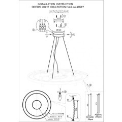 Люстра подвесная Odeon Light 4788/7 YORK под лампы 7xE14 7*40W
