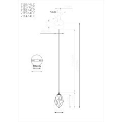 Подвесной светильник IP20 LED 4W 300Лм 3000K 200° 220V GEMME 7110/4LC