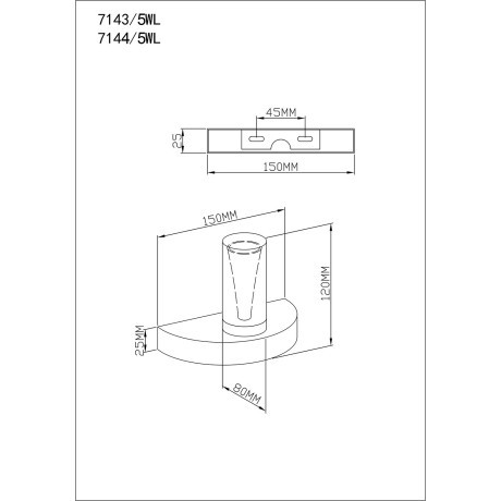 Настенный светильник IP20 LED 402Лм 3000K 180° 220V DEFANCE 7144/5WL