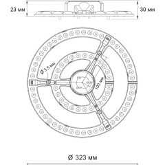 Модуль LED 72Вт без ДУ 4000K D323 Novotech 357571