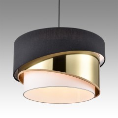 8041/3 MODERNI LN24 никель/черный/золото/белый, металл/текстиль Подвесной светильник Е27 3*60W 220V INDIRA