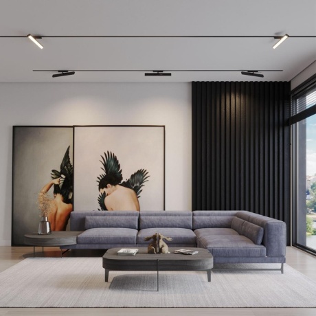 Novotech STRATUS 359779 Черный однофазный трехжильный трековый светодиодный светильник, линейный 40см, поворотный, CCT перекл. цветовой температуры, LED 24Вт 1384Лм 2700;3200;4000К CRI90 105° IP20 220В, коэф. пульсации < 1%