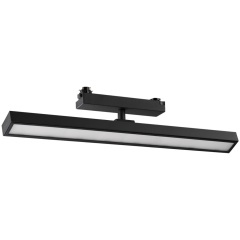 Novotech STRATUS 359779 Черный однофазный трехжильный трековый светодиодный светильник, линейный 40см, поворотный, CCT перекл. цветовой температуры, LED 24Вт 1384Лм 2700;3200;4000К CRI90 105° IP20 220В, коэф. пульсации < 1%
