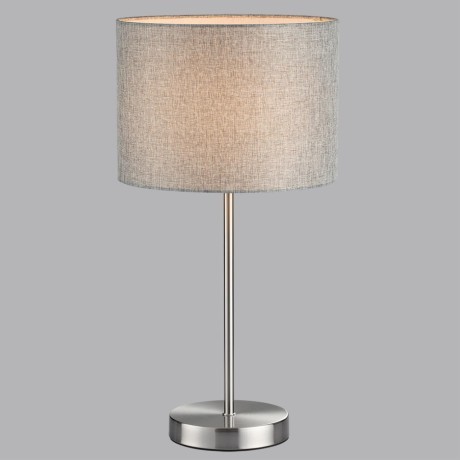8251/1T MODERNI LN25 000 никель/серый, металл/текстиль Настольная лампа Е27 60W 220V NIKKI