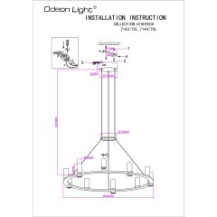 Подвесной светильник IP20 LED 60W 3830Лм 3000K 180° DEFANCE 7143/70L