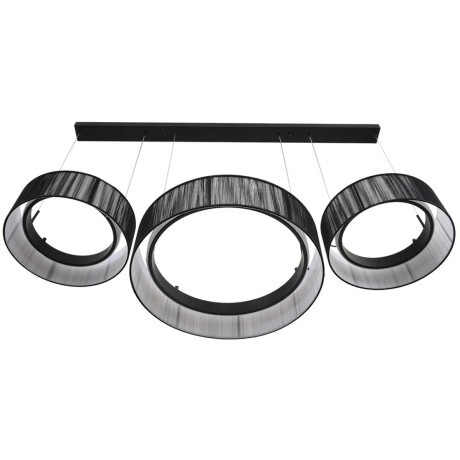 8371/70L Подвесная люстра с 3 тканевым плафонами-кольцами диаметром 35;50;35см и ступенчатым перекл. цветовой температуры 70Вт 3144Лм 3000;4000;6000K CRI80 220V Lumion KAVA