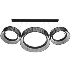 8371/70L Подвесная люстра с 3 тканевым плафонами-кольцами диаметром 35;50;35см и ступенчатым перекл. цветовой температуры 70Вт 3144Лм 3000;4000;6000K CRI80 220V Lumion KAVA