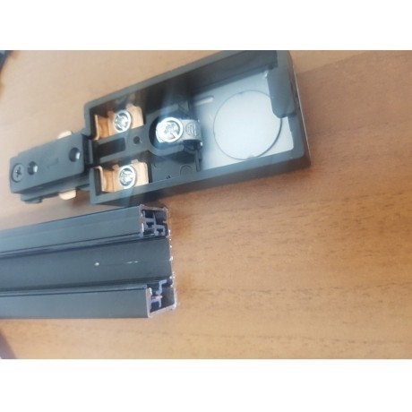 Шинопровод трехжильный 1м однофазный с вводом питания и заглушкой Novotech 135001