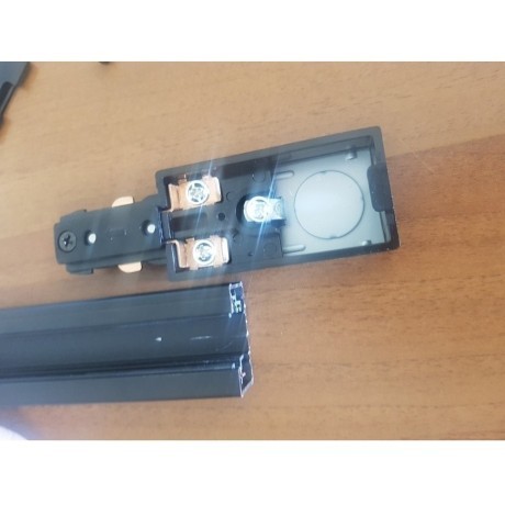 Шинопровод трехжильный 1м однофазный с вводом питания и заглушкой Novotech 135001