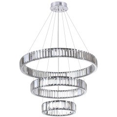 Люстра подвесная кольцевая хрустальная Odeon Light LED 88W 4000K 10200Лм VEKIA 4930/88L