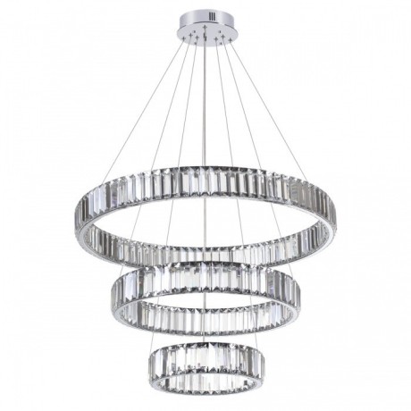 Люстра подвесная кольцевая хрустальная Odeon Light LED 88W 4000K 10200Лм VEKIA 4930/88L