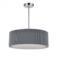 8111/5 MODERNI LN25 хром/серый, металл/текстиль Люстра подвесная E14 5*40W 220V ZIGRISA