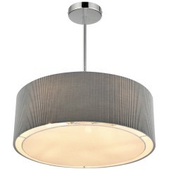 8111/5 MODERNI LN25 хром/серый, металл/текстиль Люстра подвесная E14 5*40W 220V ZIGRISA