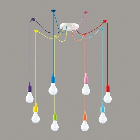 Разноцветный Светильник подвесной "паук" E27 8*60W 220V Lumion LOTTE 3719/8