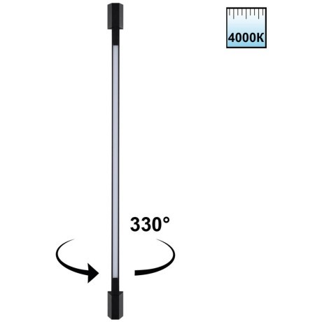 359890 Черный уличный настенный светодиодный линейный светильник 90см (с пов. плафоном) IP54 9Вт 4000К 380Лм CRI80 Novotech VESPERA