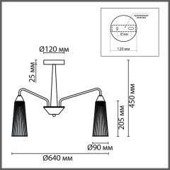 Люстра потолочная E14 Lumion DOLIANA 6584/6C