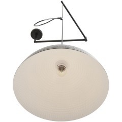 8321/1C Подвесной светильник с черным рельефным плафоном и регулировкой высоты зажимом провода под лампу E27 макс 60W 220V Lumion ARMINA