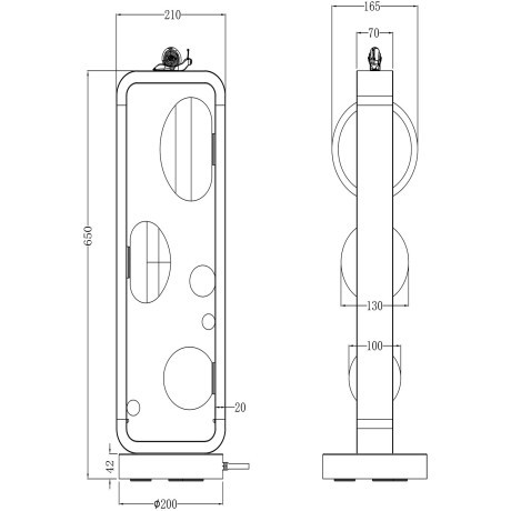 Уличный наземный светильник-торшер IP54 G9 3*15W max LUMA 5434/3FB