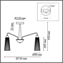 Люстра потолочная E14 Lumion DOLIANA 6584/8C